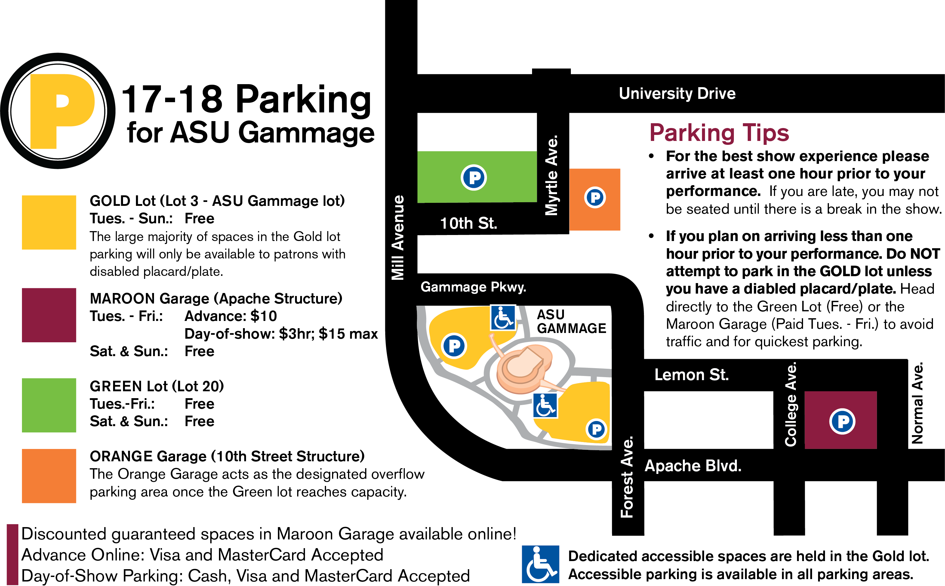 ASU Tempe Parking Map