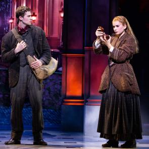 Jake Levy (Dmitry) and Lila Coogan (Anya) in National Tour of ANASTASIA. Photo by Evan Zimmerman.