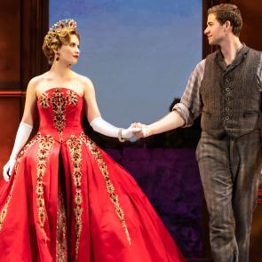 Lila Coogan (Anya) and Jake Levy (Dmitry) in National Tour of ANASTASIA. Photo by Evan Zimmerman.