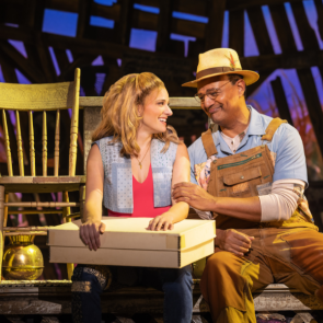 PHOTO CREDIT: Danielle Wade (Maizy) and Erick Pinnick (Grandpa) in The North American Tour of SHUCKED. Matthew Murphy and Evan Zimmerman.